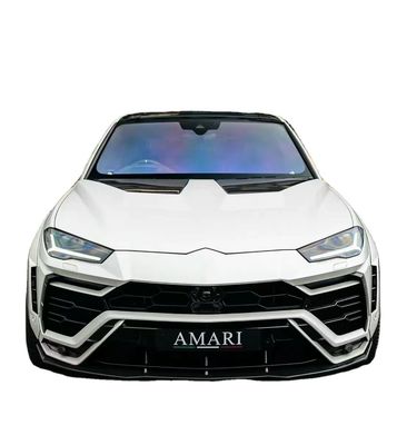 1016 estilo Lamborghini Body Kit Urus Fibra de carbono delantero de labio difusor Spoiler Hood Blanco