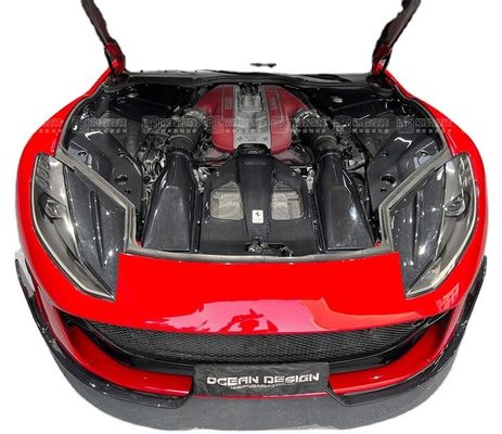 Repuestos de automóviles para Ferrari 812 Interior de fibra de carbono 812 Protector de la escotilla del motor de fibra de carbono