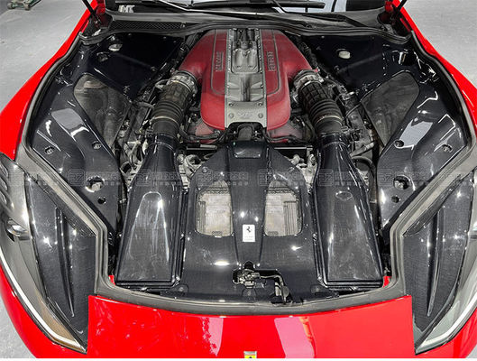 Repuestos de automóviles para Ferrari 812 Interior de fibra de carbono 812 Protector de la escotilla del motor de fibra de carbono