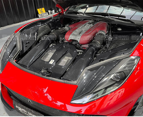 Repuestos de automóviles para Ferrari 812 Interior de fibra de carbono 812 Protector de la escotilla del motor de fibra de carbono