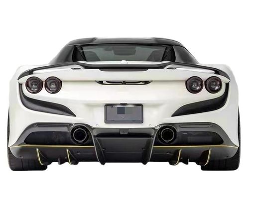 Repuestos para automóviles para Ferrari F8 Fibra de carbono Kit de carrocería F8 Actualizar Novi estilo difusor Fibra de carbono difusor