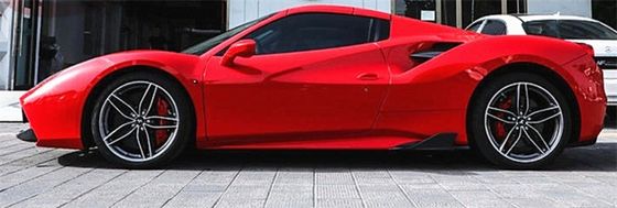 Para Ferrari 488 Fibra de carbono Kit de carrocería 488 Modernizado Capristo estilo de fibra de carbono delantera de labio difusor spoiler