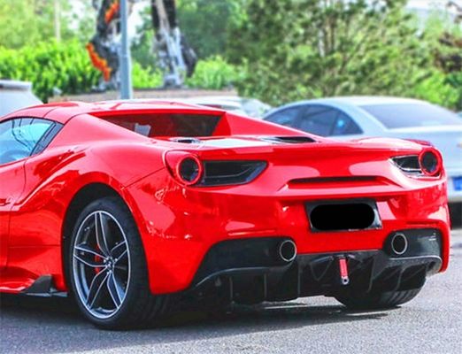 Para Ferrari 488 Fibra de carbono Kit de carrocería 488 Modernizado Capristo estilo de fibra de carbono delantera de labio difusor spoiler