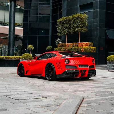 Para el Ferrari F12 Kit de carrocería ancha de fibra de carbono F12 Upgrade NOtc N-Largos estilo del parachoques trasero Kit de carrocería ancha de fibra de carbono