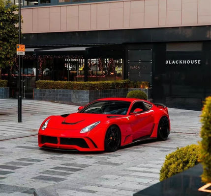 Para el Ferrari F12 Kit de carrocería ancha de fibra de carbono F12 Upgrade NOtc N-Largos estilo del parachoques trasero Kit de carrocería ancha de fibra de carbono
