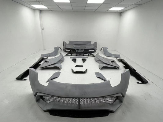 Para el Ferrari F12 Kit de carrocería ancha de fibra de carbono F12 Upgrade NOtc N-Largos estilo del parachoques trasero Kit de carrocería ancha de fibra de carbono