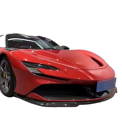 Para Ferrari SF90 Kit de cuerpo de fibra de carbono seca SF90 RH estilo de fibra de carbono delantero de labio difusor spoiler lateral falda Kit de cuerpo