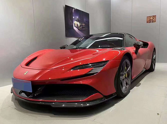 Para Ferrari SF90 Kit de cuerpo de fibra de carbono seca SF90 RH estilo de fibra de carbono delantero de labio difusor spoiler lateral falda Kit de cuerpo