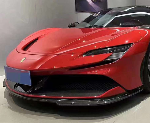 Para Ferrari SF90 Kit de cuerpo de fibra de carbono seca SF90 RH estilo de fibra de carbono delantero de labio difusor spoiler lateral falda Kit de cuerpo