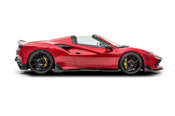 Repuestos de automóviles para Ferrari F8 Kit de carrocería de fibra de carbono F8 Actualizar estilo MSY Kit de carrocería de faldas lateral