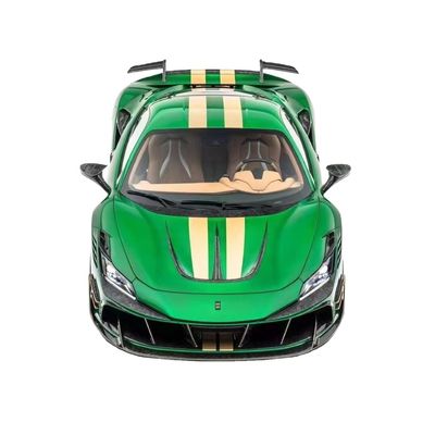 Para Ferrari F8 Fibra de carbono Kit de cuerpo F8 actualiza el estilo MSY delantero y trasero del parachoques Spoiler Hood Kit de cuerpo