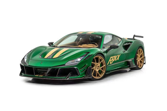 Para Ferrari F8 Fibra de carbono Kit de cuerpo F8 actualiza el estilo MSY delantero y trasero del parachoques Spoiler Hood Kit de cuerpo