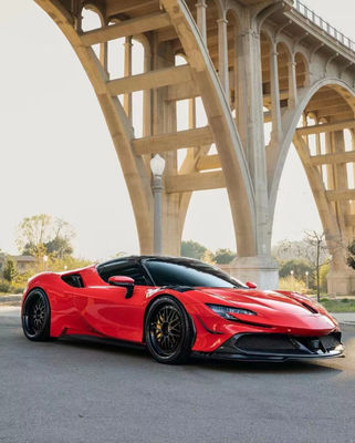 Para Ferrari SF90 Kit de cuerpo de fibra de carbono SF90 Upgrade RYFT estilo saltar hacia abajo delantero de labio difusor spoiler Kit de cuerpo
