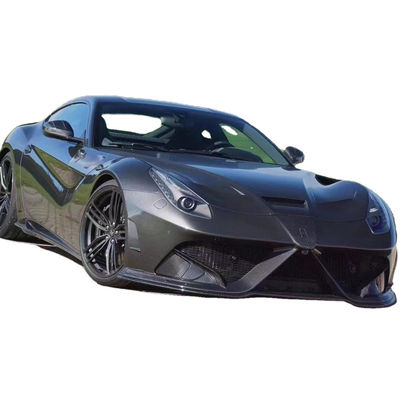 Para el Ferrari F12 Kit de carrocería de fibra de carbono seca F12 Modernizado estilo MSY Frente y trasero del parachoques, capó del spoiler