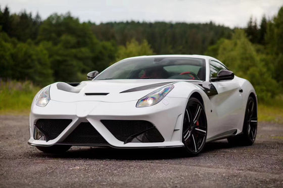 Para el Ferrari F12 Kit de carrocería de fibra de carbono seca F12 Modernizado estilo MSY Frente y trasero del parachoques, capó del spoiler