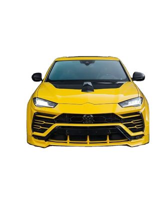 Lamborghini Urus de color amarillo Kit de cuerpo de fibra de carbono de labio frontal de lujo Kit de carro difusor de cuerpo ancho