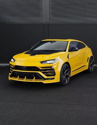 Lamborghini Urus de color amarillo Kit de cuerpo de fibra de carbono de labio frontal de lujo Kit de carro difusor de cuerpo ancho