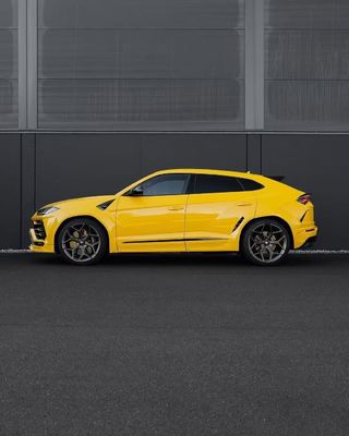 Lamborghini Urus de color amarillo Kit de cuerpo de fibra de carbono de labio frontal de lujo Kit de carro difusor de cuerpo ancho