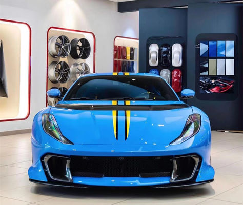 2017 - 2019 812 Kit de cuerpo Competizione estilo Cuerpo ancho Ferrari Hood Fibra de carbono