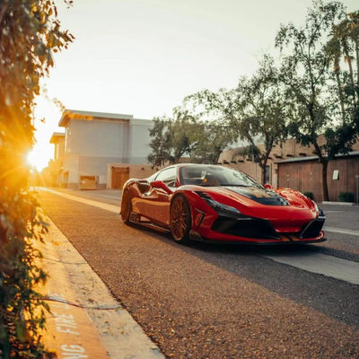 240 X 80 X 50 mm Ferrari Kit de carrocería KEYV estilo delantero divisor difusor de fibra de carbono