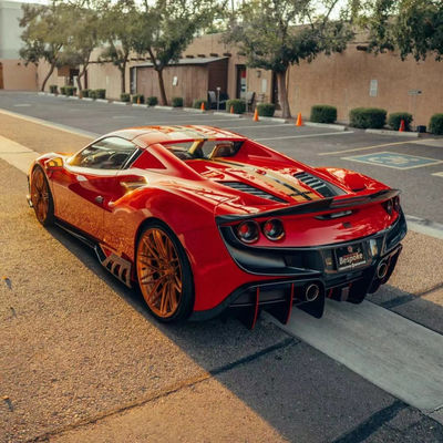 240 X 80 X 50 mm Ferrari Kit de carrocería KEYV estilo delantero divisor difusor de fibra de carbono