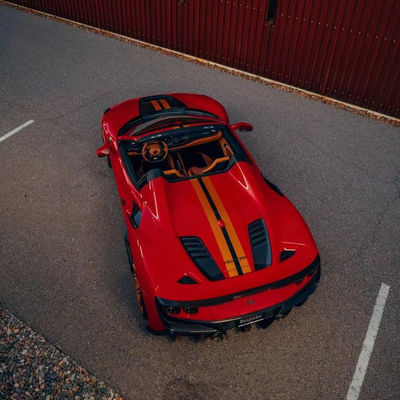 240 X 80 X 50 mm Ferrari Kit de carrocería KEYV estilo delantero divisor difusor de fibra de carbono