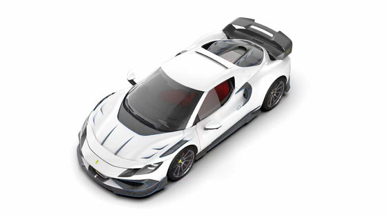296GTB Ferrari Kit Car Body 2021 Fibra de carbono seca Difusor de parachoques delantero del auto