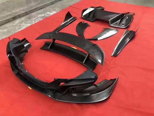 Kit de cuerpo de fibra de carbono de alta calidad de fibra de carbono para McLaren MP4-12C Mp4-12c Fibra de carbono delantera pala trasera Difusor falda lateral