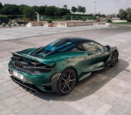 Para McLaren 720s Kit de carrocería 720S actualiza el 765LT estilo de fibra de carbono delantero y trasero parachoques spoiler Kit de carrocería