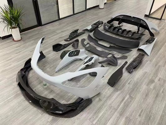 Para McLaren 720s Kit de carrocería 720S actualiza el 765LT estilo de fibra de carbono delantero y trasero parachoques spoiler Kit de carrocería