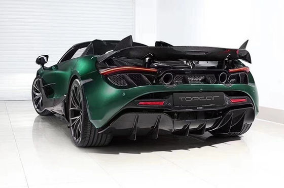 Kit de carrocería de fibra de carbono para McLaren 720S 720 mejorado estilo TOPCAR Capa delantera de la pala trasera del difusor