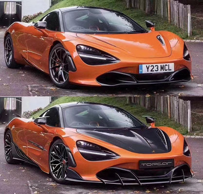 Kit de carrocería de fibra de carbono para McLaren 720S 720 mejorado estilo TOPCAR Capa delantera de la pala trasera del difusor