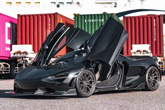 Kit de cuerpo de fibra de carbono de alta calidad de fibra de carbono para McLaren 720S 720S Fibra de carbono delantera pala trasera de difusores aletas spoiler