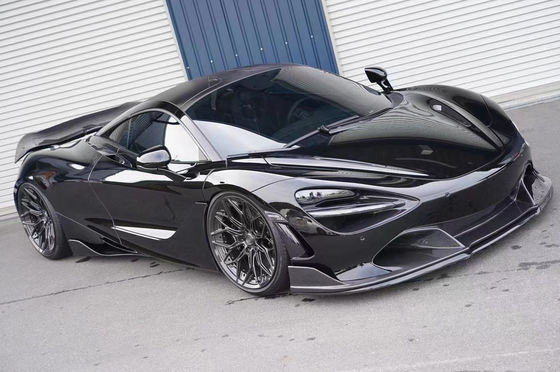 Kit de cuerpo de fibra de carbono de alta calidad de fibra de carbono para McLaren 720S 720S Fibra de carbono delantera pala trasera de difusores aletas spoiler