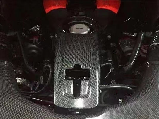 488 Ferrari Body Kit Escudo del motor de fibra de carbono seco OEM tapa de aceite de fibra de carbono