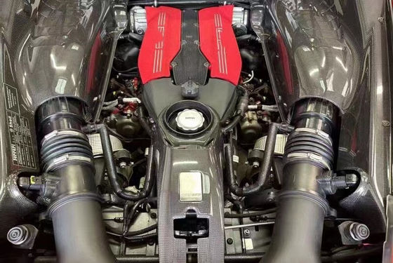 488 Ferrari Body Kit Escudo del motor de fibra de carbono seco OEM tapa de aceite de fibra de carbono
