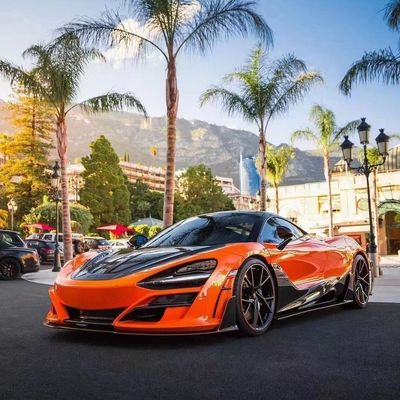 Fibra de carbono seca para McLaren 720s Kit de carrocería de fibra de carbono 720s Moderado al estilo MSY Frente y trasero del parachoques