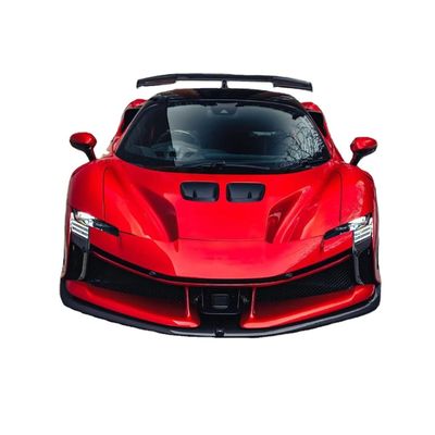 SF90FXX Ferrari SF90 Kit de carrocería delantero y trasero parachoques de automóviles faldas laterales con capucha luces traseras