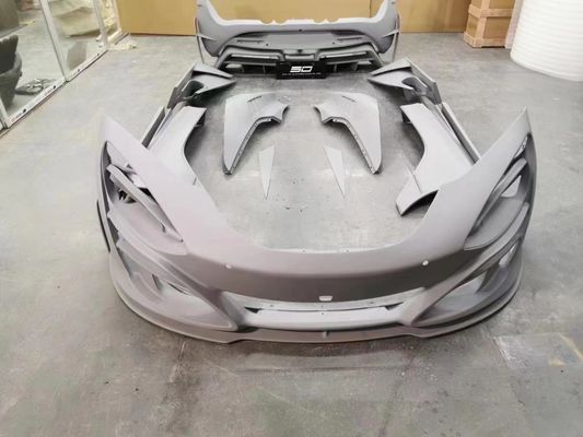 Fibra de carbono seca para McLaren 720s Kit de carrocería de fibra de carbono 720s Moderado al estilo MSY Frente y trasero del parachoques