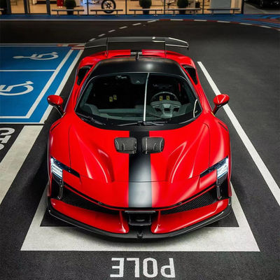 SF90FXX Ferrari SF90 Kit de carrocería delantero y trasero parachoques de automóviles faldas laterales con capucha luces traseras
