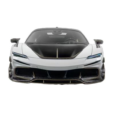 SF90 Ferrari Body Kit MSY estilo de fibra de carbono parachoque trasero spoiler labial falda lateral