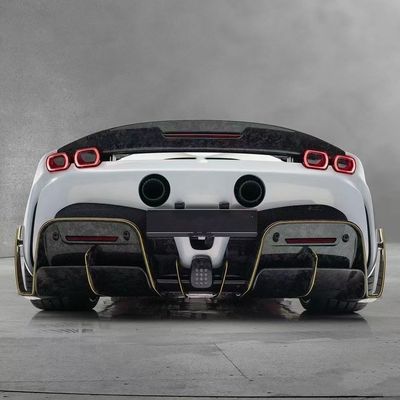 SF90 Ferrari Body Kit MSY estilo de fibra de carbono parachoque trasero spoiler labial falda lateral