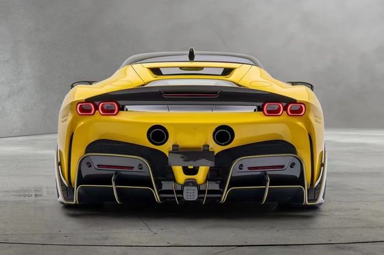 SF90 Ferrari Body Kit MSY estilo de fibra de carbono parachoque trasero spoiler labial falda lateral