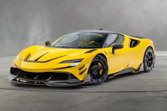 SF90 Ferrari Body Kit MSY estilo de fibra de carbono parachoque trasero spoiler labial falda lateral
