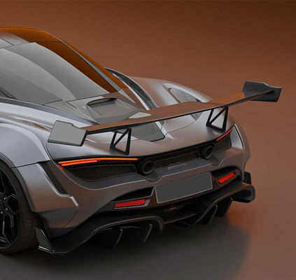Fibra de carbono seca para McLaren 720s Spoiler de fibra de carbono 720s Ala de spoiler de fibra de carbono mejorada al estilo PD