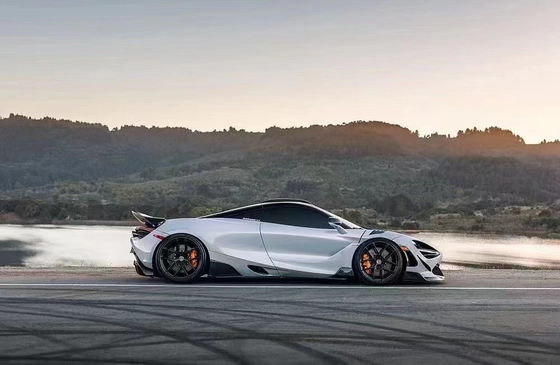 Cuerpo ancho de fibra de carbono Mclaren RYFT estilo de labio difusor de spoiler