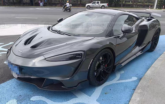 Plastico negro McLaren GT Kit de carrocería Parachoques Spoiler del lado de la falda capucha
