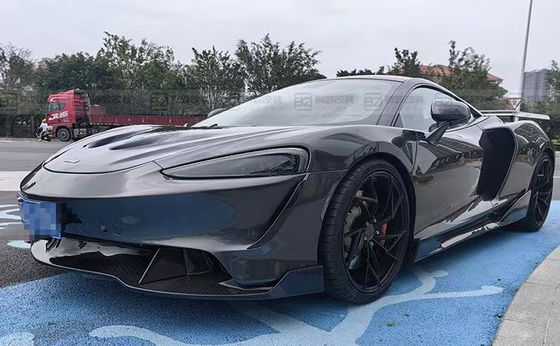 Plastico negro McLaren GT Kit de carrocería Parachoques Spoiler del lado de la falda capucha