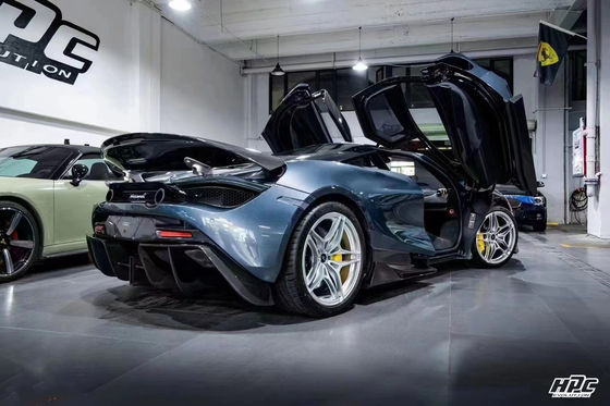 720s Kit de cuerpo de McLaren Blacksail estilo delantero parachoques spoiler de labio capó protector
