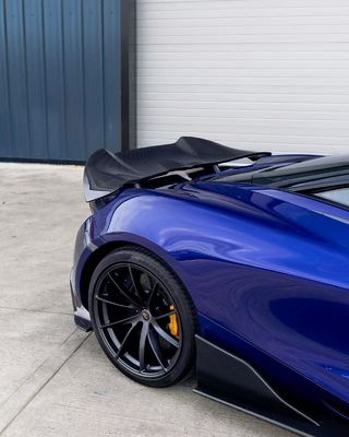 Blue 720s Kit de cuerpo ancho McLaren Fibra de carbono delantera de labio difusor